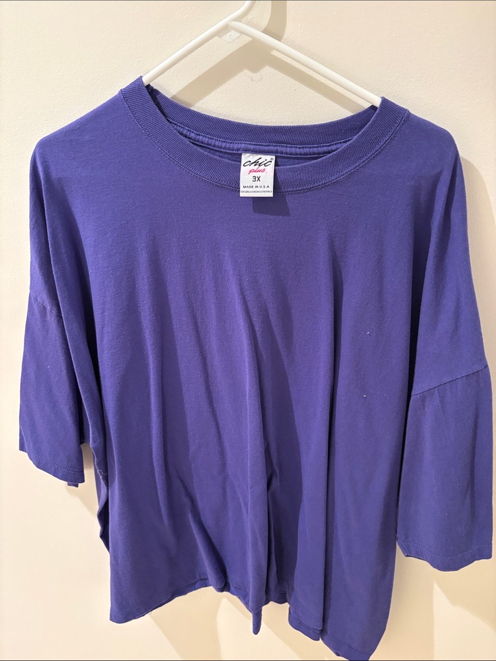 Chic Purple Short-Sleeve Relaxed Tee